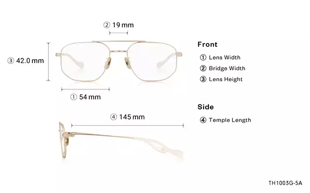 Eyeglasses OWNDAYS 10th ANNIVERSARY TH1003G-5A  Matte Gold