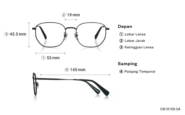 Eyeglasses BACK in BLACK OB1010X-5A  Matte Black 