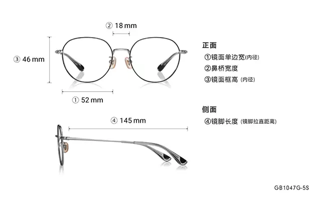 Eyeglasses Graph Belle GB1047G-5S  Black