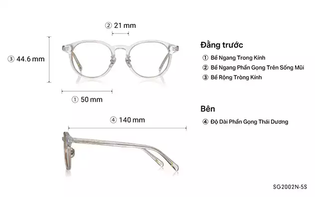 Eyeglasses SQUID GAME × OWNDAYS SG2002N-5S  Clear 