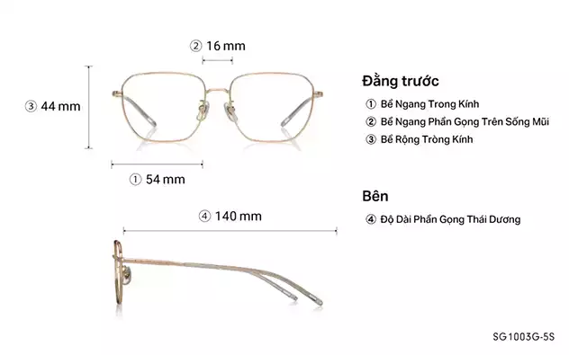 Eyeglasses SQUID GAME × OWNDAYS SG1003G-5S  Gold 