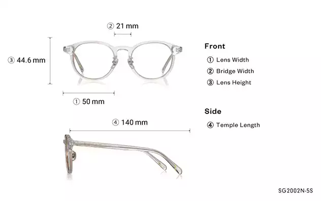 Eyeglasses SQUID GAME × OWNDAYS SG2002N-5S  Clear Pink 