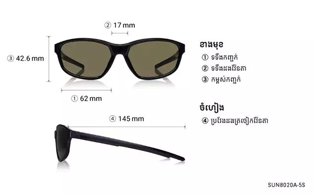 Sunglasses OWNDAYS | SUN SUN8020A-5S  Black 