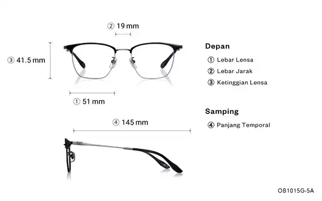 Eyeglasses BACK in BLACK OB1015G-5A  Black 