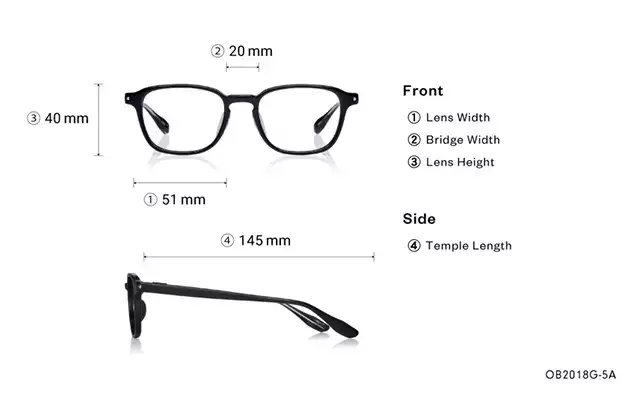 Eyeglasses BACK in BLACK OB2018G-5A  Black 