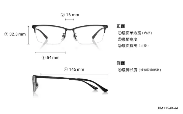 Eyeglasses K.moriyama KM1154X-4A  Matte Black 