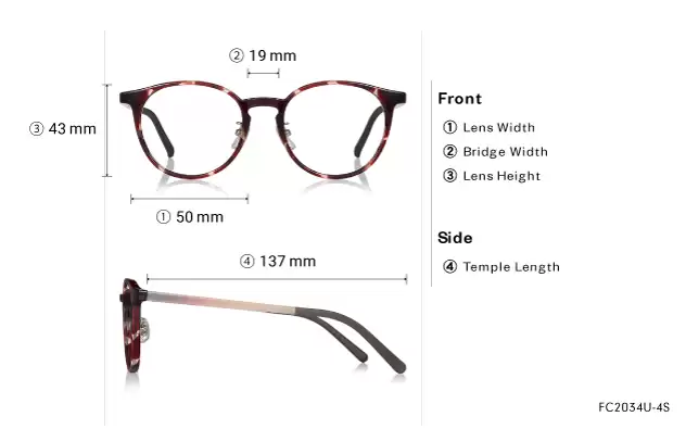 Eyeglasses OWNDAYS | ESSENTIAL FC2034U-4S  Clear Pink 