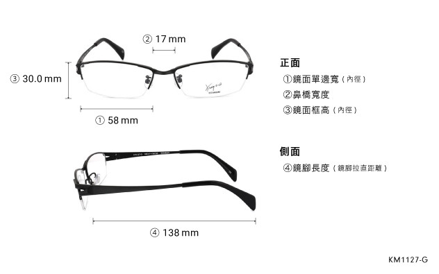 Eyeglasses K.moriyama KM1127-G  Navy 