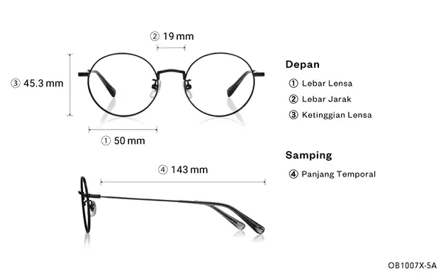Eyeglasses BACK in BLACK OB1007X-5A  Matte Black 