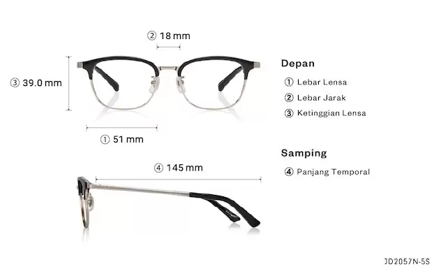 Eyeglasses John Dillinger JD2057N-5S Clear Black