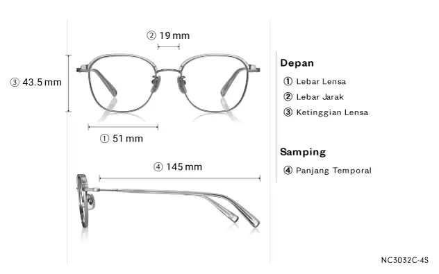 Eyeglasses +NICHE NC3032C-4S Clear Pink