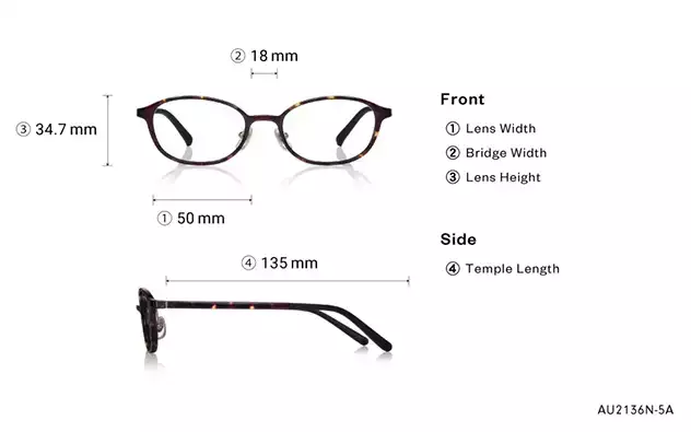 Eyeglasses OWNDAYS | AIR AU2136N-5A  Brown 