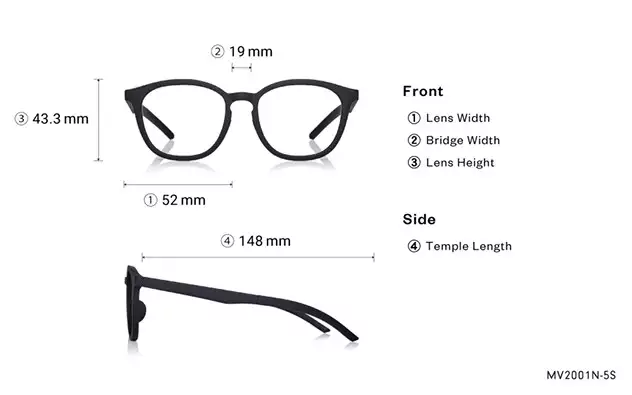 Eyeglasses OWNDAYS | MOVE MV2001N-5S  Matte Black
