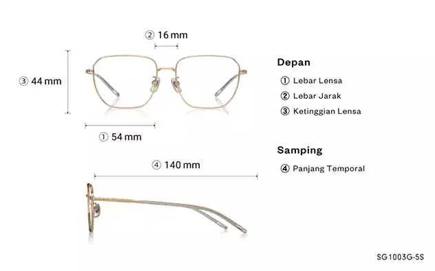 Eyeglasses SQUID GAME × OWNDAYS SG1003G-5S  Gold 