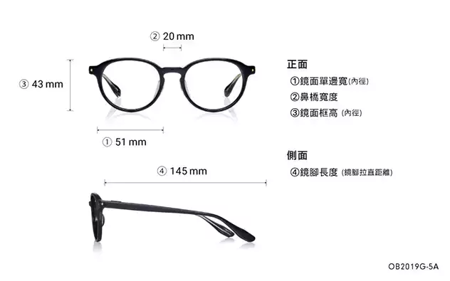 Eyeglasses BACK in BLACK OB2019G-5A  Black 