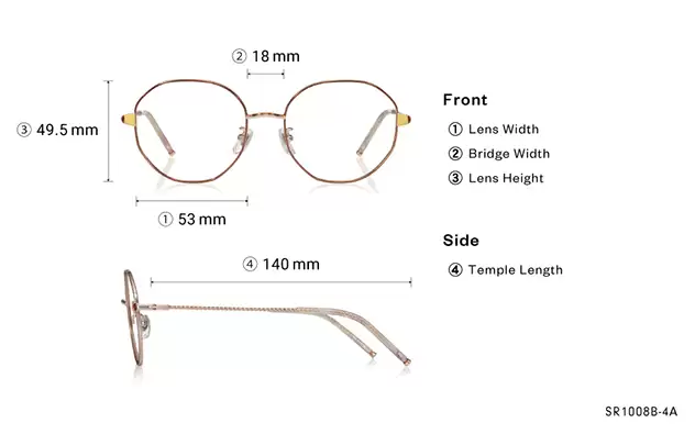 Eyeglasses OWNDAYS & POMPOMPURIN SR1008B-4A  Brown 