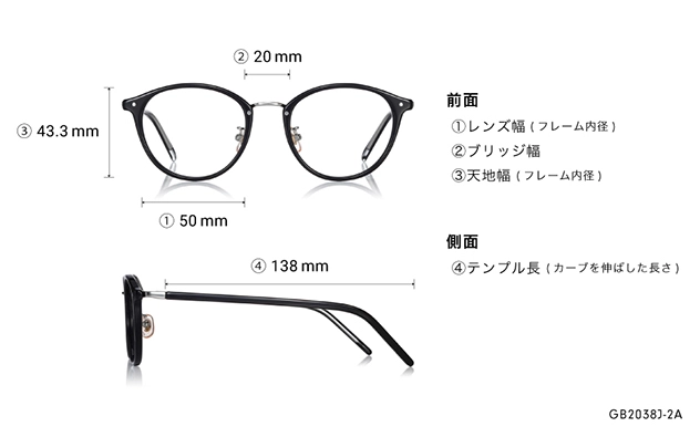 Eyeglasses Graph Belle GB2038J-2A  パープル