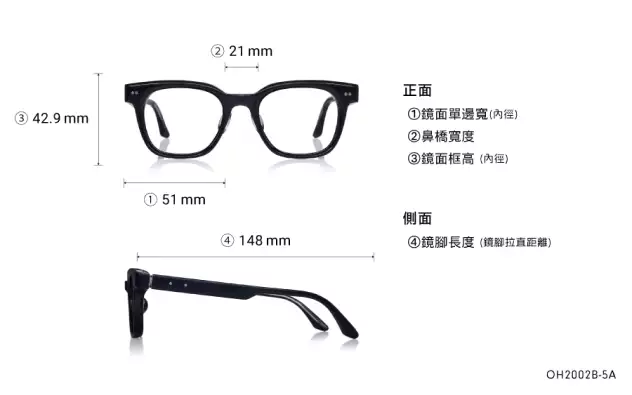 Eyeglasses THE ONE OH2002B-5A  Black 