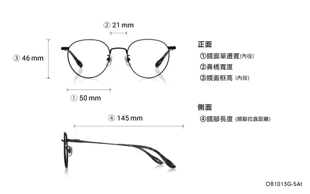 Eyeglasses BACK in BLACK OB1013G-5A  Black 