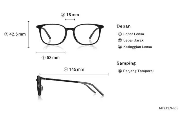 Eyeglasses OWNDAYS | AIR AU2127N-5S  Matte Navy