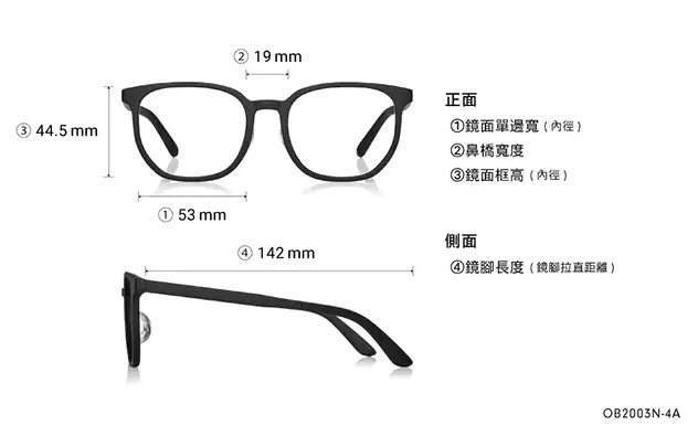 Eyeglasses BACK in BLACK OB2003N-4A  Matte Black 