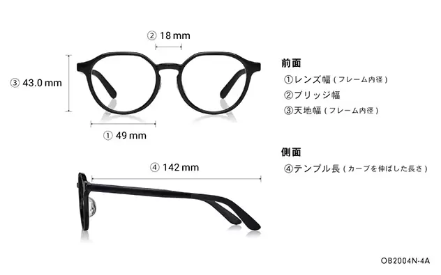 Eyeglasses BACK in BLACK OB2004N-4A  ブラック 