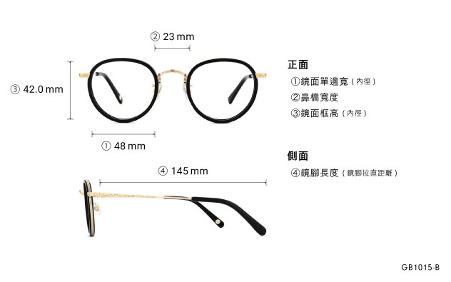 Eyeglasses Graph Belle GB1015-B  Black 