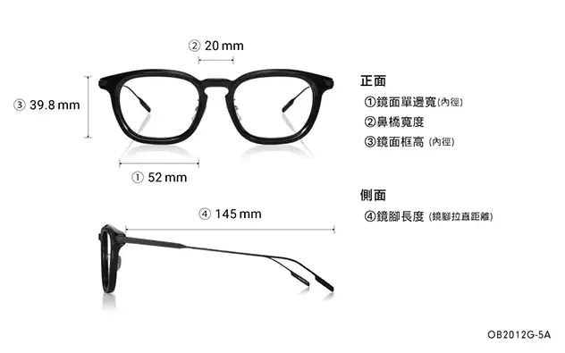 Eyeglasses BACK in BLACK OB2012G-5A  Matte Black 