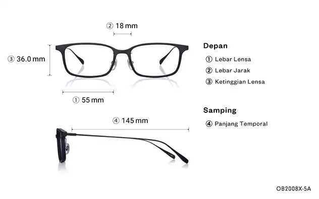 Eyeglasses BACK in BLACK OB2008X-5A  Matte Black 