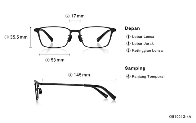 Eyeglasses OWNDAYS | ESSENTIAL OB1001G-4A  Matte Black 