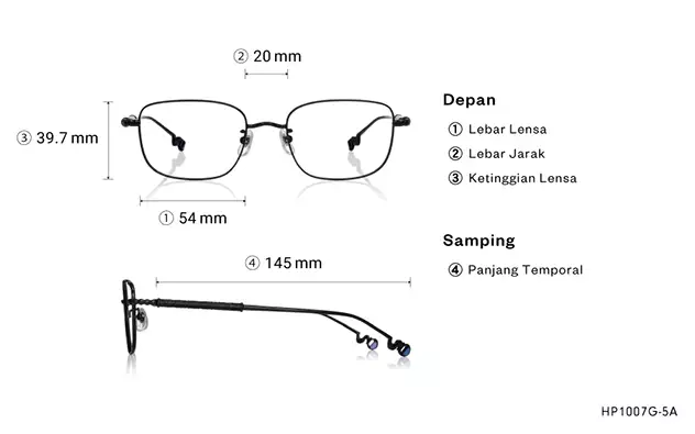 Eyeglasses Harry Potter × OWNDAYS HP1007G-5A  Matte Black 