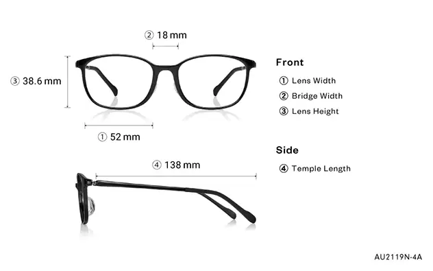 Eyeglasses OWNDAYS | AIR AU2119N-4A  Black 