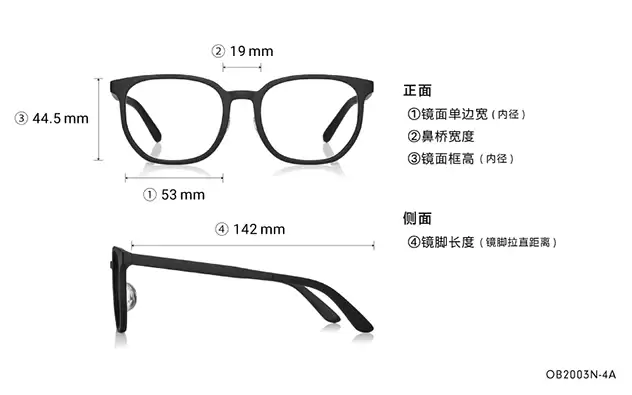 Eyeglasses BACK in BLACK OB2003N-4A  Matte Black 