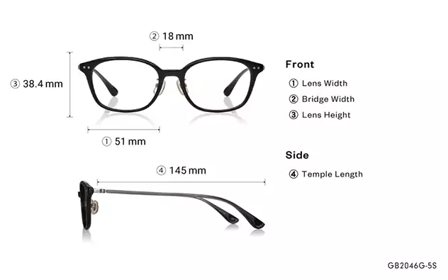 Eyeglasses Graph Belle GB2046G-5S Black