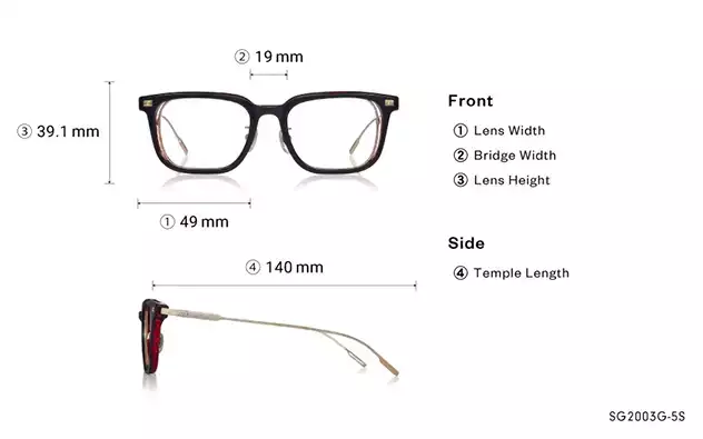 Eyeglasses SQUID GAME × OWNDAYS SG2003G-5S  Black 