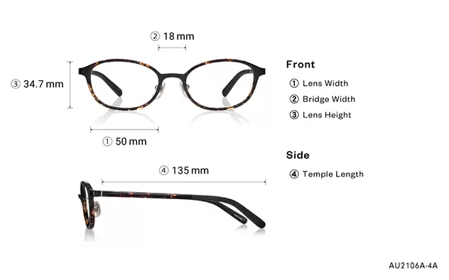 Eyeglasses OWNDAYS | AIR AU2106A-4A Brown Demi