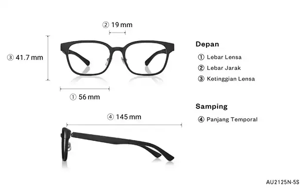 Eyeglasses OWNDAYS | AIR AU2125N-5S  Black