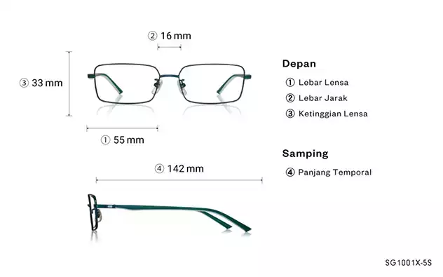 Eyeglasses SQUID GAME × OWNDAYS SG1001X-5S  Green 
