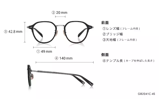Eyeglasses Graph Belle GB2041C-4S  ブラック 