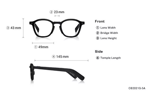 Eyeglasses BACK in BLACK OB2021G-5A  Black 