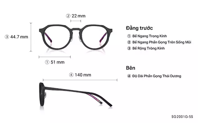 Eyeglasses SQUID GAME × OWNDAYS SG2001G-5S  Matte Black 