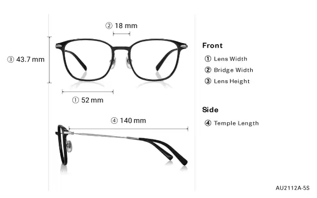 Eyeglasses OWNDAYS | AIR AU2112A-5S  Black