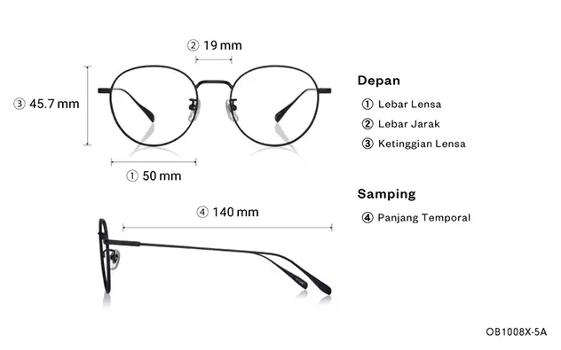 Eyeglasses BACK in BLACK OB1008X-5A  Matte Black 