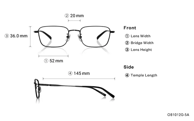 Eyeglasses BACK in BLACK OB1012G-5A  Matte Black 