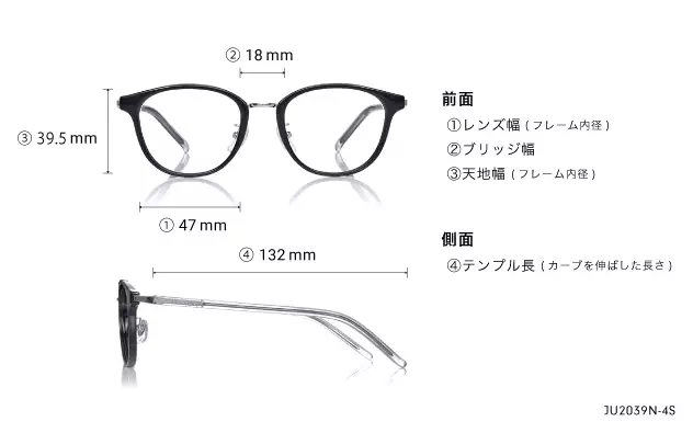 Eyeglasses Junni JU2039N-4S  クリアグレー