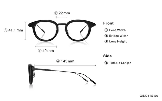 Eyeglasses BACK in BLACK OB2011G-5A  Black 