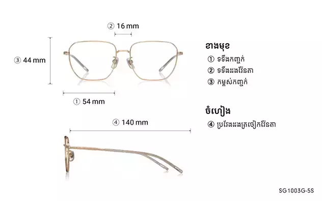 Eyeglasses SQUID GAME × OWNDAYS SG1003G-5S  Silver 