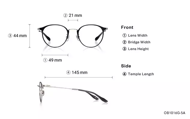 Eyeglasses BACK in BLACK OB1016G-5A  Gun 