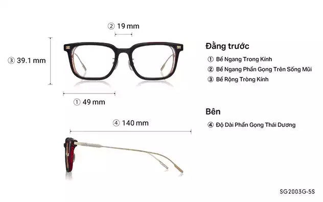 Eyeglasses SQUID GAME × OWNDAYS SG2003G-5S  Black 