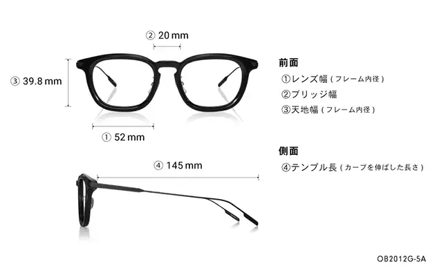 Eyeglasses BACK in BLACK OB2012G-5A  ブラック 
